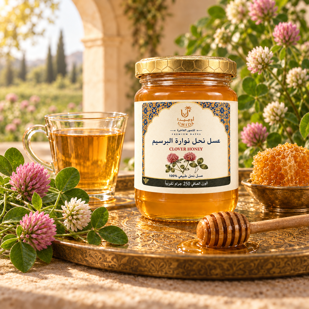 عسل نحل نوارة البرسيم طبيعي من أوميدا